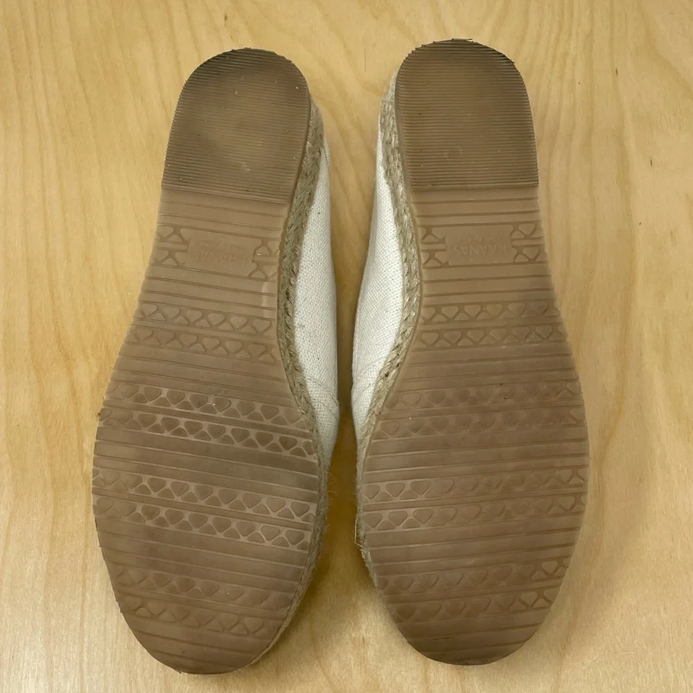 Kaanas Sand/Black Cap Toe Espadrille Shoes 38